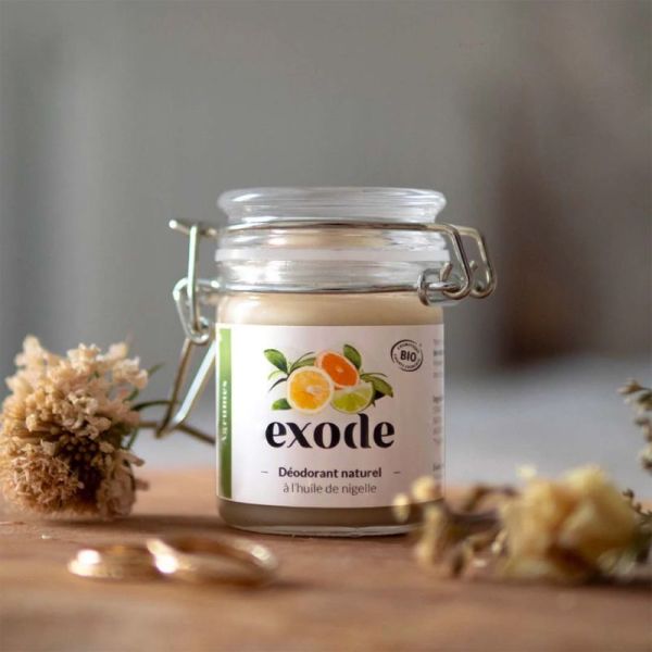 Exode Déodorant Baume Bio à l'Huile de Nigelle 50g Agrumes – Efficacité 48h