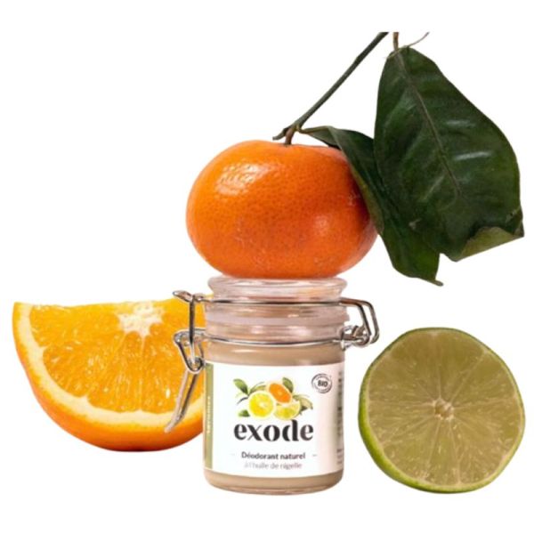 Exode Déodorant Baume Bio à l'Huile de Nigelle 50g Agrumes – Efficacité 48h