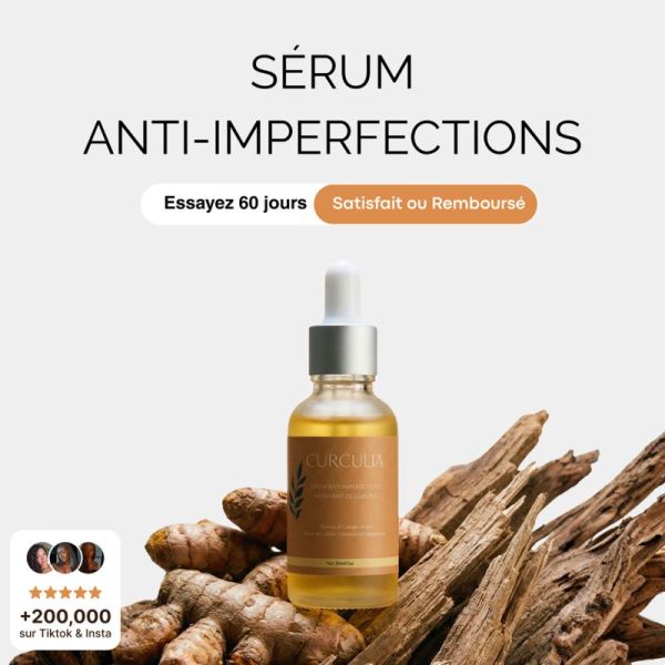 Curculia Sérum Anti-Imperfections 3 En 1 30ml – Éclat et correction