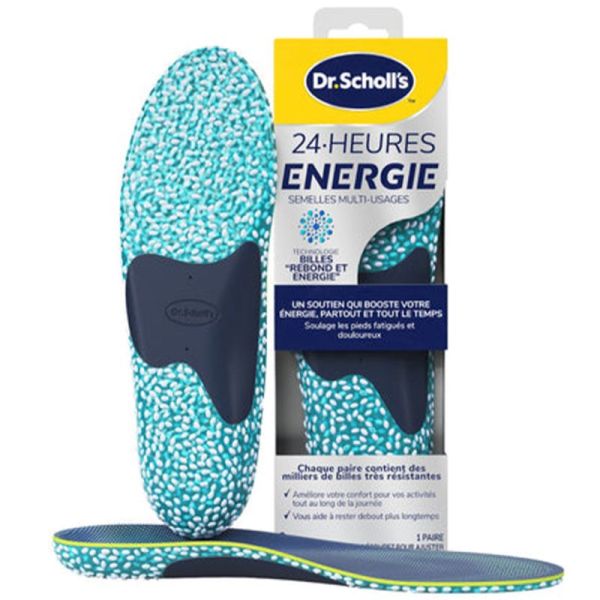 Scholl 24H Énergie Semelles Multi-Usages Taille 40-47,5 1 Paire – Amorti et dynamisme