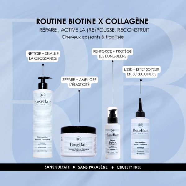 RoseBaie Sérum Biotine x Collagène 100ml – Croissance et réparation