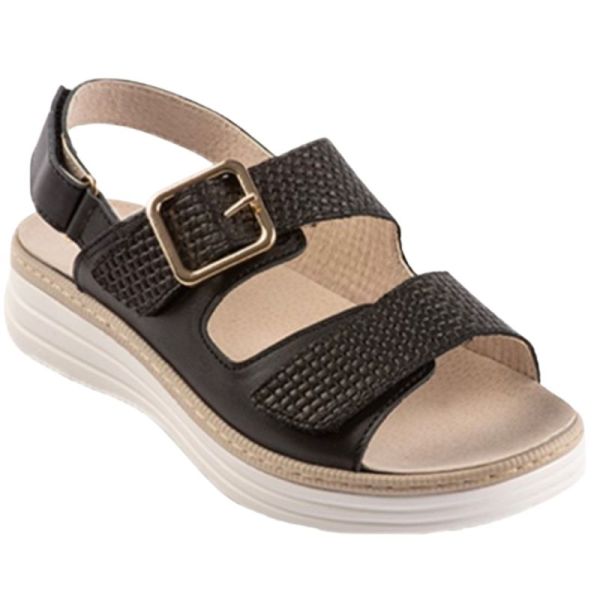 Gibaud Chaussures CHUT Gela en Cuir Noir pour Femme 1 Paire - Taille 40 – Grande largeur et adaptabilité 3 points