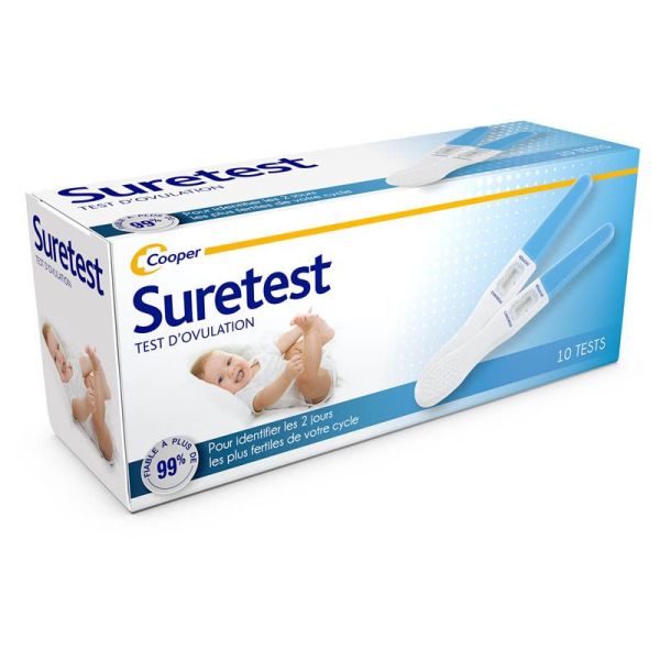 Suretest Test d'Ovulation - 10 Tests - Détection simple et rapide de l’ovulation