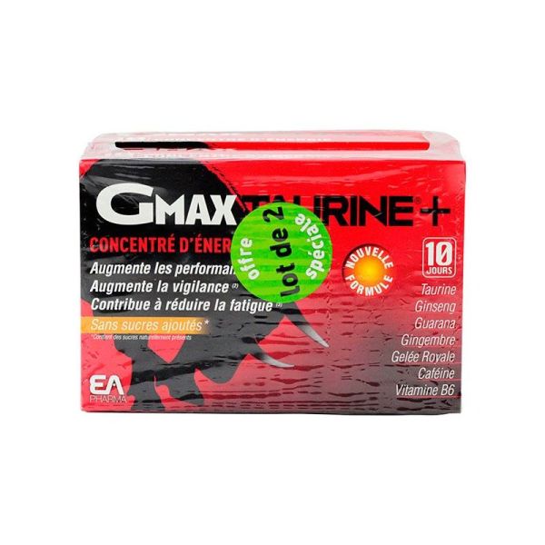Gmax taurine+ goût orange 60 ampoules