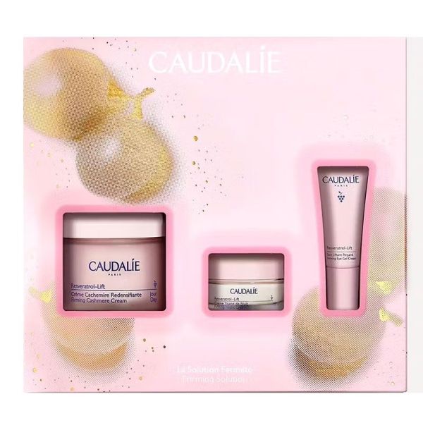 Caudalie Resveratrol Lift Coffret La Solution Fermeté - Crème Cachemire + Crème de Nuit + Soin Regard