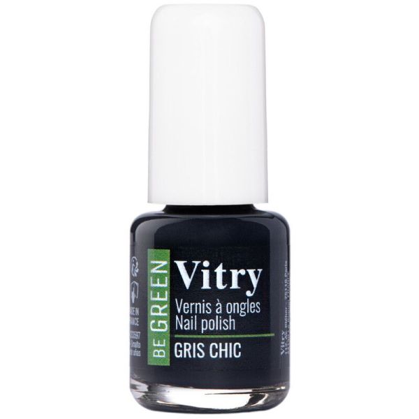 Vitry Be Green Vernis à Ongles Gris Chic - 6ml