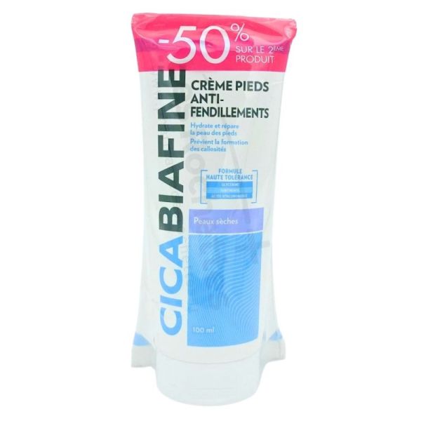 Crème anti-fendillements pieds secs 2x100ml