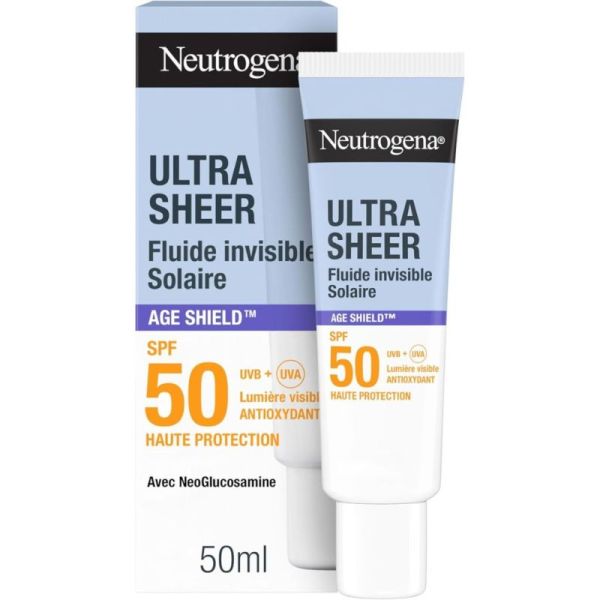 Neutrogena Ultra Sheer Age Shield Fluide Solaire Invisible SPF50 Visage - 50ml