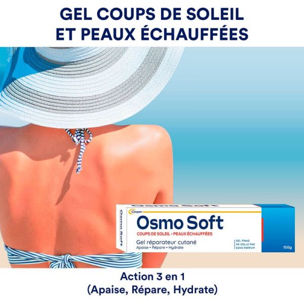 OsmoSoft Gel Réparateur 3 en 1 - 150 g - Coups de Soleil et Peaux Échauffées