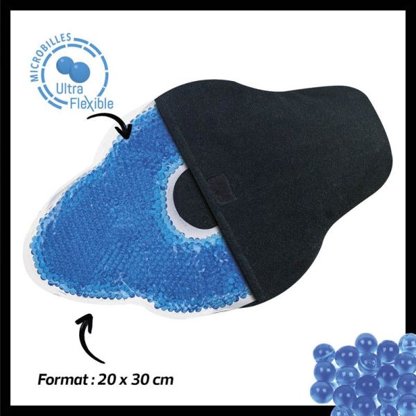 Actipoche Coussin Thermique Genou Microbilles - 20 x 30cm - Soulagement ciblé à chaud ou à froid