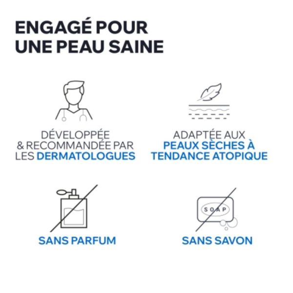 Uriage Xemose C8+ Huile Lavante Anti-Grattage 200 ml - Nettoie, relipide et soulage dès la 1ère douche