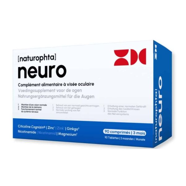 Horus Pharma NaturOphta Neuro Soutien de la Vision & du Système Nerveux - 90 Comprimés