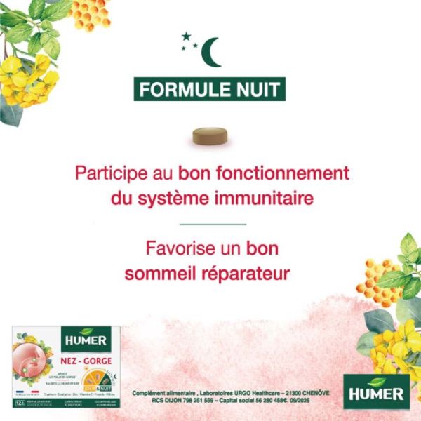 Humer nez gorge jour et nuit 15 comprimés