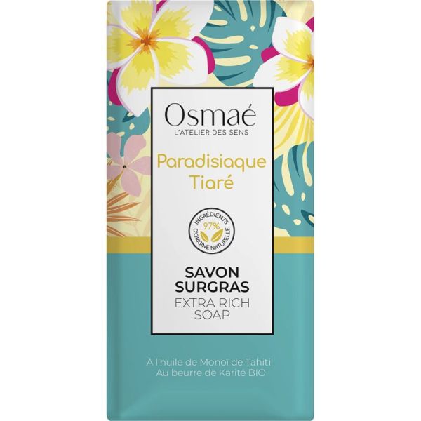 Osmaé Savon Surgras Paradisiaque Tiaré 100g – Nettoyant et parfum fleurs de tiaré
