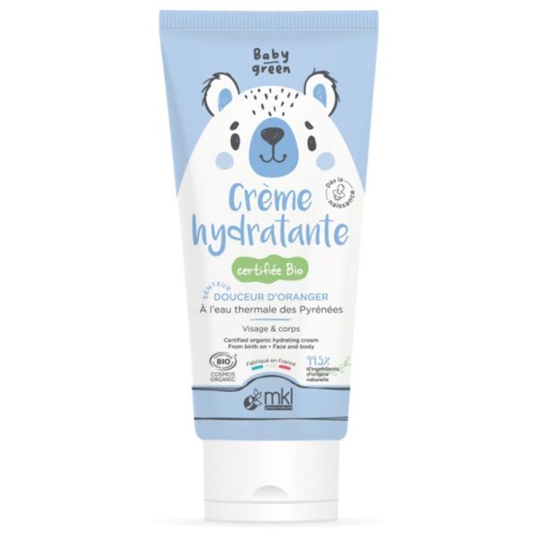 MKL Baby Green Crème Hydratante Bio - 100 ml - Hydrate, apaise et protège la peau délicate de bébé