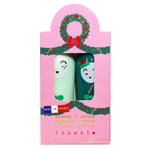 Inuwet Coffret Duo Baumes à Lèvres Pomme & Cerise Star Sequins