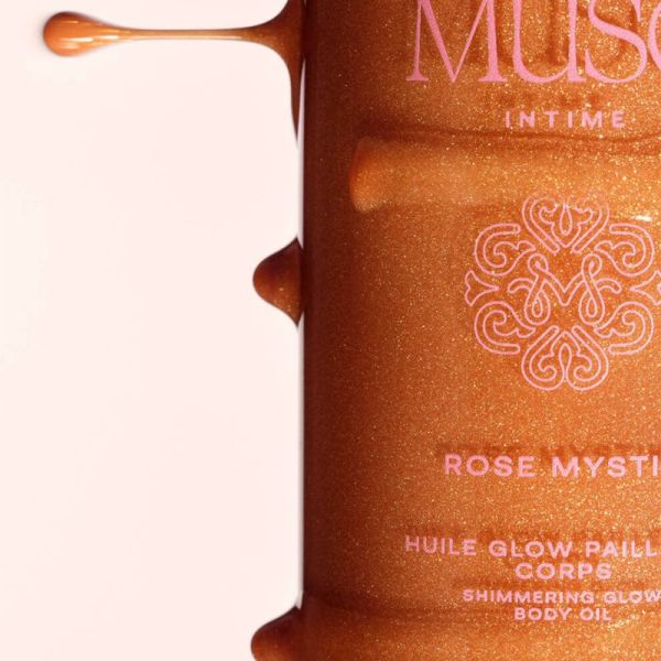 Musc Intime Rose Mystik Huile Glow Pailletée Corps 100ml – Éclat et nutrition