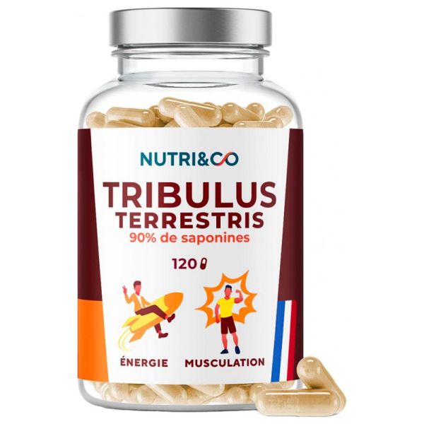 Nutri&Co Tribulus Terrestris - 120 gélules - Énergie, vitalité et performance sexuelle