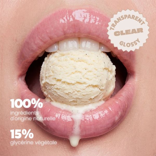 Paalm Baume à Lèvres Hydrakiss Latte Vanilla 15 ml – Baume à lèvres repulpant et hydratant transparent glossy