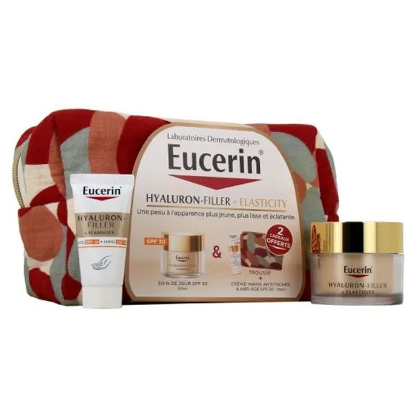 Eucerin Trousse de Jour - Hyaluron Filler+ Elasticity SPF30 50ml + Crème Mains 20ml OFFERTE