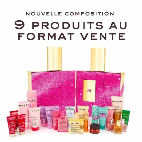 Nuxe Le Calendrier de l'Avent 24 surprises - Coffret XXL de best-sellers et nouveautés visage, corps et cheveux