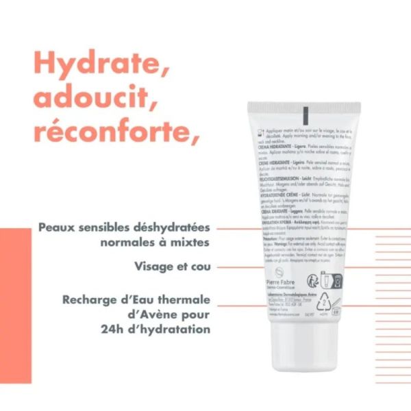 Avène Hydrance Légère crème Hydratante - 40 ml - Hydratation des peaux sensibles