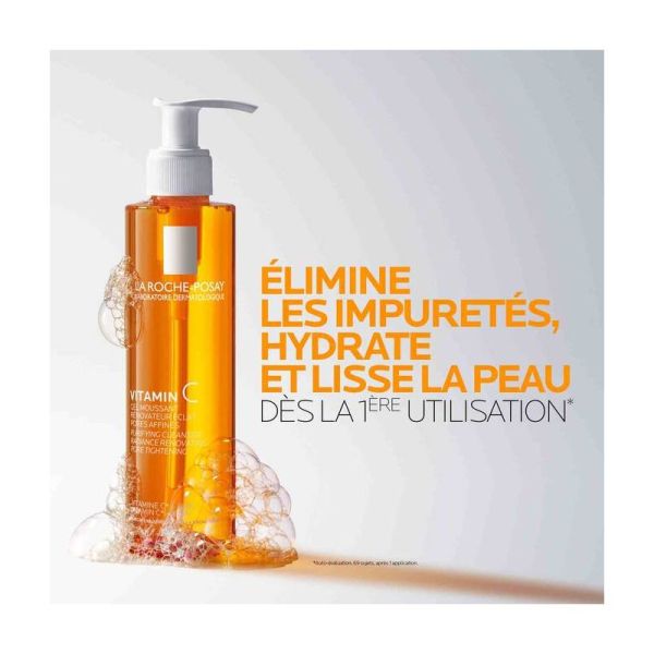 La Roche-Posay Pure Vitamin C10 Gel Moussant - 200ml - Apporte éclat et actif anti-rides