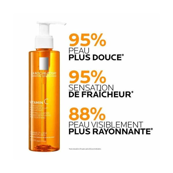 La Roche-Posay Pure Vitamin C10 Gel Moussant - 200ml - Apporte éclat et actif anti-rides