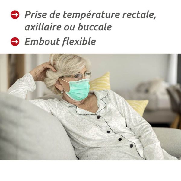 Torm Thermomètre Grand Écran MT-4326 - Mesure de la température rectale, orale ou axillaire