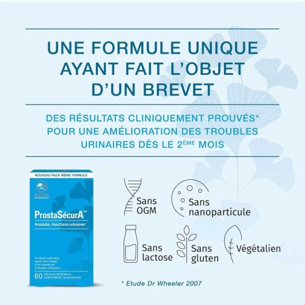 Phytoresearch ProstaSécurA - Confort Urinaire Homme - 180 Gélules Végétales