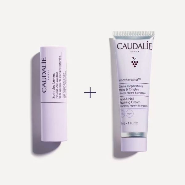 Caudalie Duo Mains & Lèvres Vinotherapist - Nourrit, répare et hydrate mains et lèvres sèches