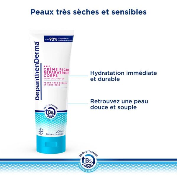 Bepanthen Derma Crème Riche Réparatrice Corps 200 ml