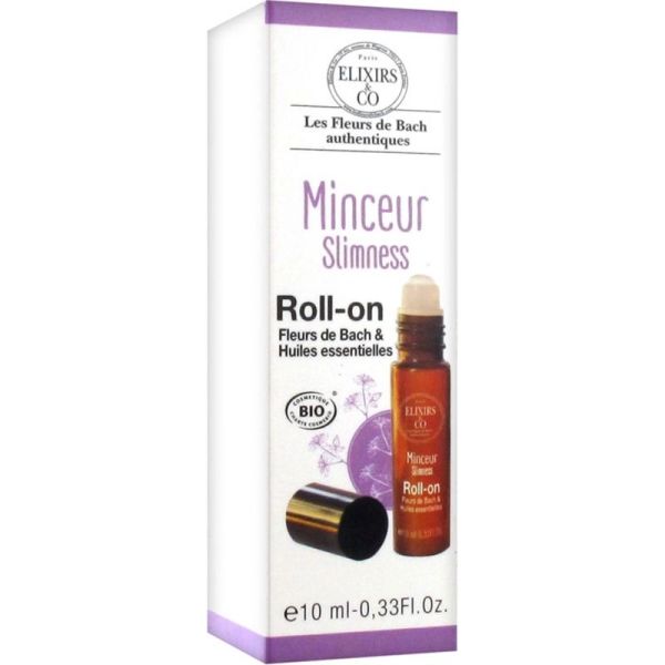 Elixirs & Co Roll-On Bio Minceur 10ml – Volonté et fleurs de Bach