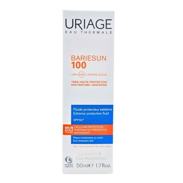 Uriage Bariésun 100 Fluide Protecteur Extrême SPF 50+ 50ml – Très haute protection peaux intolérantes