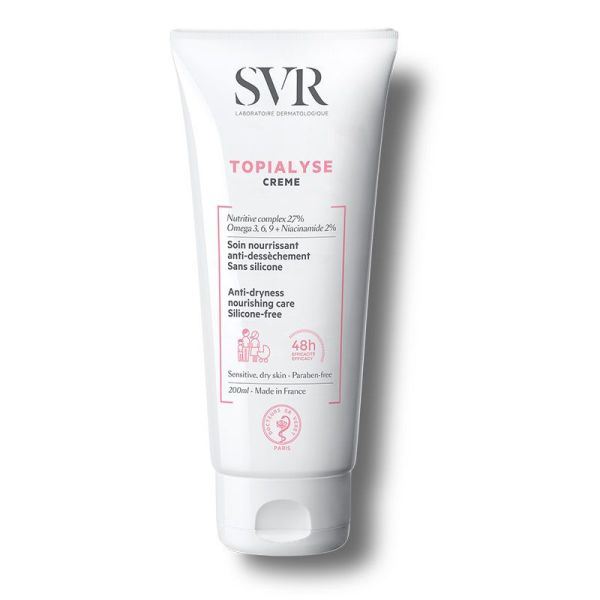 SVR Topialyse Crème Nourrissante Apaisante 48H - 200 ml - Peaux Sensibles & Sèches