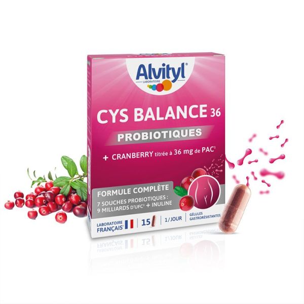 Alvityl Cys Balance 36 Probiotiques - 15 gélules gastrorésistantes