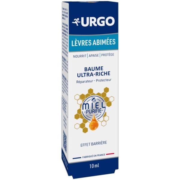 Urgo Lèvres Abimées Baume Ultra-Riche au Miel - 10ml