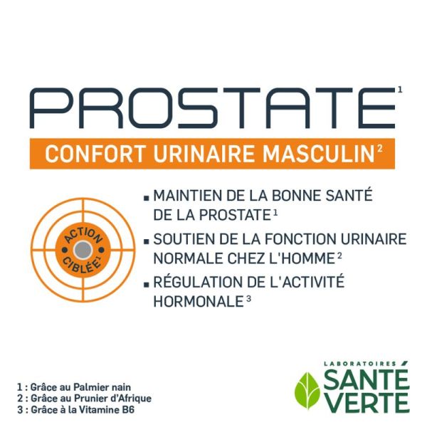 Santé Verte Prostate 60 Comprimés – Confort urinaire et fonctionnement de la prostate