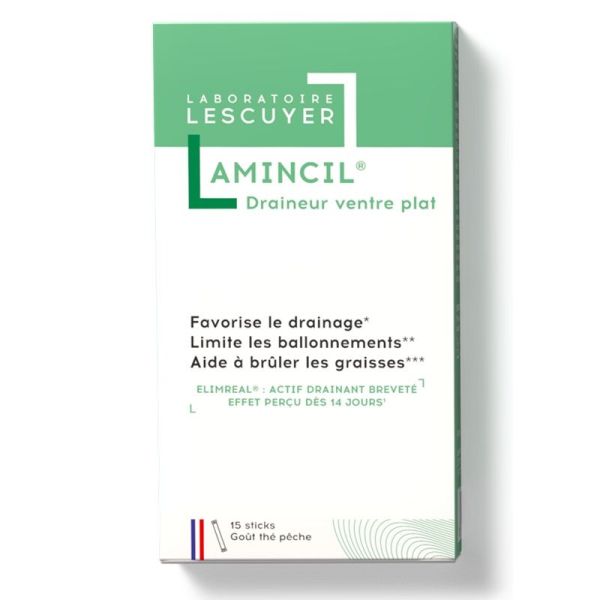 Laboratoires Lescuyer Amincil Draineur Ventre Plat - 15 Sticks