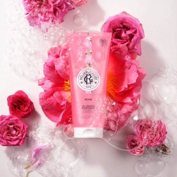 Roger & Gallet Gel Douche Bienfaisant - 200ml - Rose - Hydratant et Apaisant