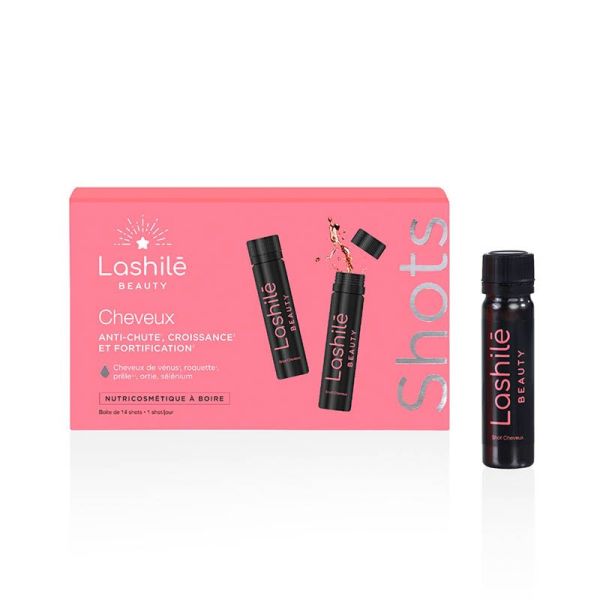 Lashilé Beauty Shots Cheveux Triple Action - 14 shots - Croissance et Renforcement Capillaire