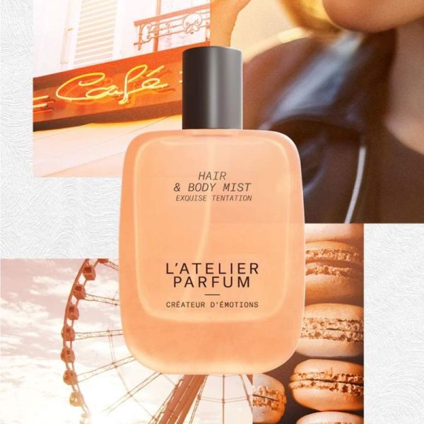L'Atelier Parfum Exquise Tentation 50ml - Brume Parfumée Gourmande pour Corps et Cheveux