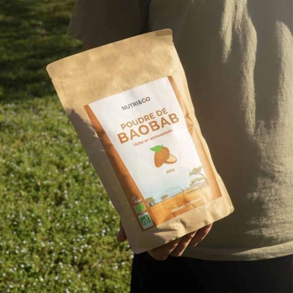 Nutri&Co Poudre de Baobab BIO 500g – Vitalité et confort digestif