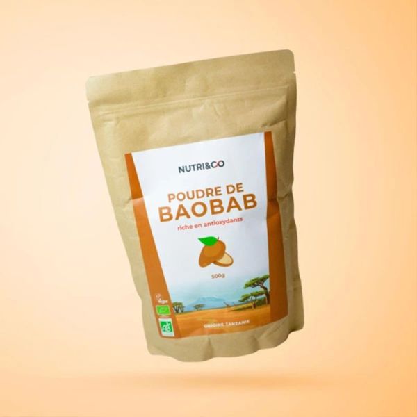 Nutri&Co Poudre de Baobab BIO 500g – Vitalité et confort digestif