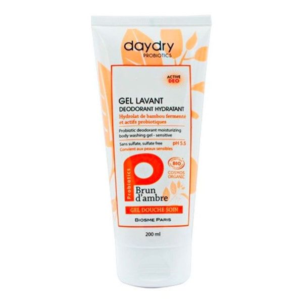 Biosme DayDry Gel Lavant Déodorant Bio - Hydratant Naturel - Brun d'ambre - 200ml