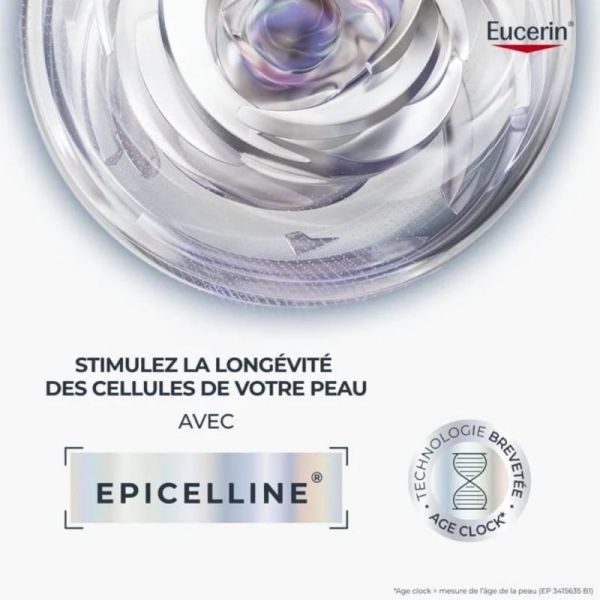 Eucerin Hyaluron-Filler + Longevity Soin de Jour Epigénétique SPF 30 50 ml - Hydratation profonde et réduction des signes de l'âge