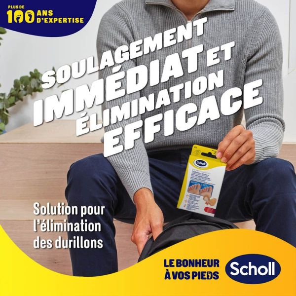 Scholl Traitement Durillons - 4 Pansements - Élimination ciblée des durillons