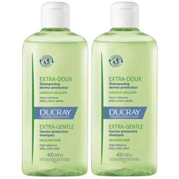 Ducray Extra-Doux Shampoing Dermo-Protecteur 2x400ml – Usage fréquent