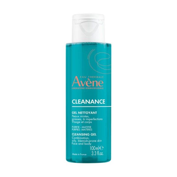 Avène Cleanance Gel Nettoyant - 100 ml - Nettoie et purifie les peaux grasses à imperfections
