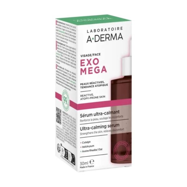 A-Derma Exomega Sérum Ultra-Calmant Apaisement Peaux Fragiles - 30ml